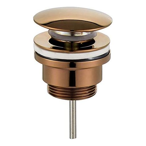 Kibath L480671 Clapet Clic Clac universel pour lavabo et bidet, finition rose. Ecrou 1/4. Fabrique en laiton. (1/5)