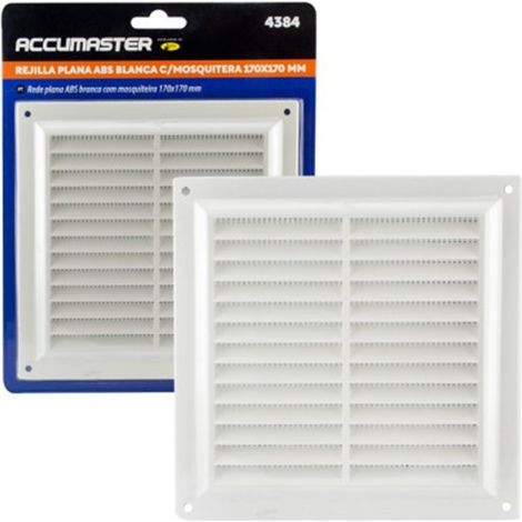Rejilla Plana ABS Blanca C/Mosquitera 170x170mm  o 200x200mm