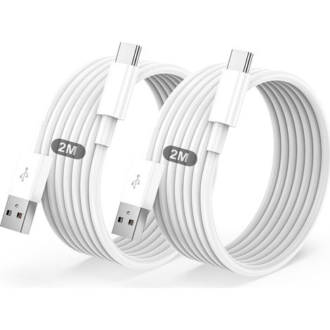 Cable USB C Charge Rapide 3A, Câble USB vers USB C 2M /Lot de 2 (1/5)