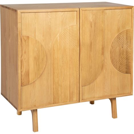 Buffet 2 portes 100x45x100 cm en chêne naturel (1/5)