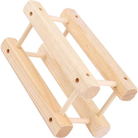 Porte-Bouteilles en Bois pour 2 Bouteilles Présentoir Simple Design D'intérieur pour Fêtes et Anniversaires (1/5)