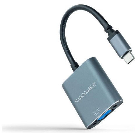 Adaptador Nanocable 10.16.4101-G/ USB Tipo-C Macho - VGA Hembra (1/4)