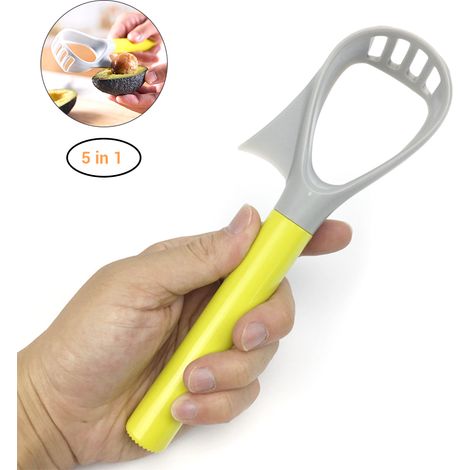 5-in-1 Avocado-Werkzeug – Entsteiner, Schneider und Zerkleinerer aus Kunststoff – Küchenaccessoire (1/5)
