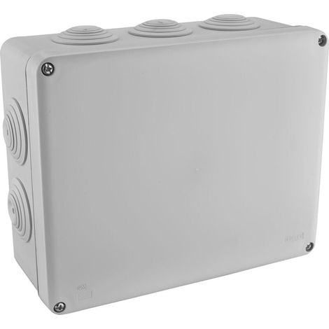 BOITE DE DERIVATION ETANCHE IP55 et P90 220X155X80MM Gris (1/4)