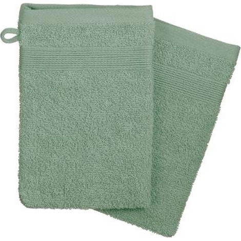Lot de 2 Gants de Toilette "Confort" 15x21cm Celadon