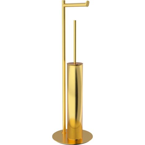 Nimco Unix - Porta carta igienica e porta scopino, oro spazzolato UNZ 3095E-Z (1/2)