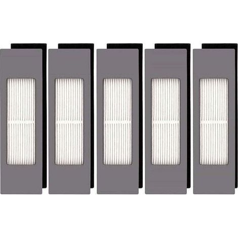 Filtres HEPA compatibles pour aspirateurs robots Ecovacs DEEBOT N10, T8, T9, T5, N5, N7, N8 - Lot de 5 pièces (1/5)