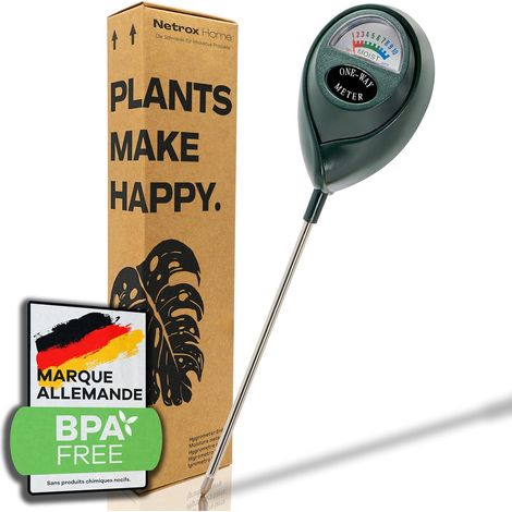 Testeur humidité sol – Sans pile – Capteurs de précision – Pour plantes intérieur, jardin – Robustesse extérieur – Économie d'eau – Débutants et experts – Entretien durable (1/4)