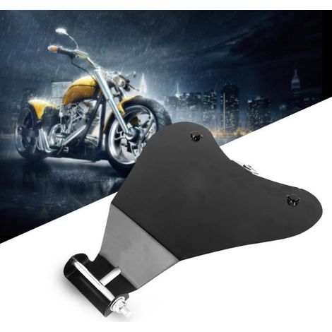 Motorrad-Einzelsitz aus Metall – Robuster Stahl – Schwarz – 30 x 26 cm (1/3)