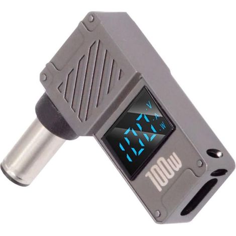 Adaptador JSSEVN USB-C a CC, USB-C hembra a conector cilíndrico CC de 7,4 x 5,0 mm, adaptador de carga rápida PD de 100 W (1/5)