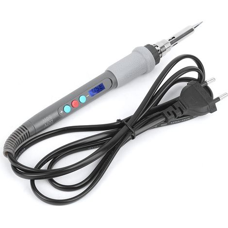 Elektrischer Lötkolben mit LCD-Anzeige, digitaler Temperaturanzeige und EU-Stecker (220 V) (1/5)