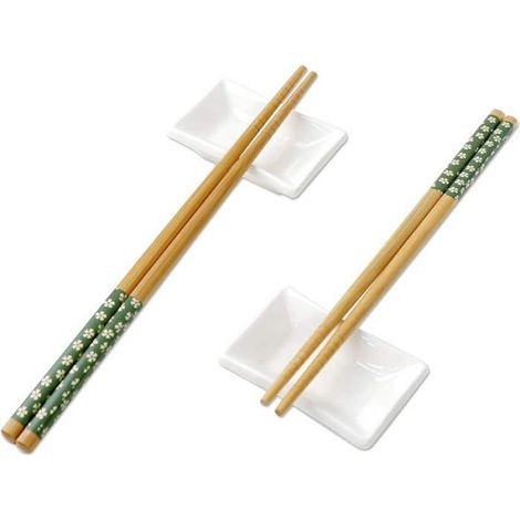 Baguettes - Bambou Naturel - 10 Paires - 22.5 Cm - Pour Cuisine Asiatique - Réutilisables (1/4)