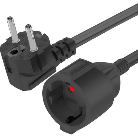 Rallonge Schuko de 1,5 m avec interrupteur, 3680 W, IP20 (1/5)