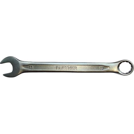 Llave de boca fija de 13 mm de largo y 170 mm de longitud, fabricada en acero al cromo-vanadio. (1/5)