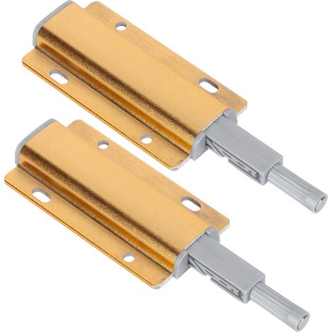 2 Set Amortisseur de Porte Magnétique avec Loquet Poussoir pour Armoire et Tiroir, Fournitures Ménagères (1/5)