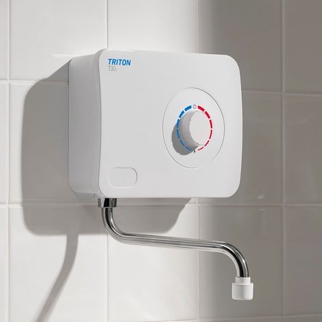 Triton T30i 3kW 240V Over Sink Electric Hand Wash Water Heater Unit White Spout (1/5)