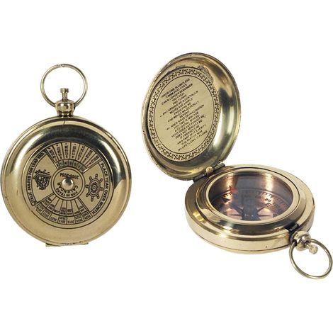 Signes Grimalt Décoration nautique Gold Nautical Compass 5x7x2cm 15854