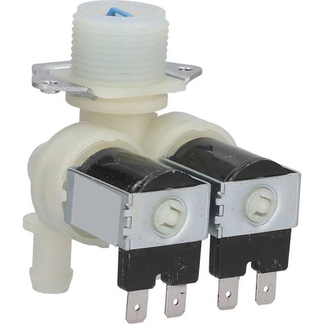 Électrovanne pour lave-linge, électrovanne pour lave-linge double, électrovanne d'arrivée d'eau, accessoires pour lave-linge automatiques 220-240 V CA (1/5)