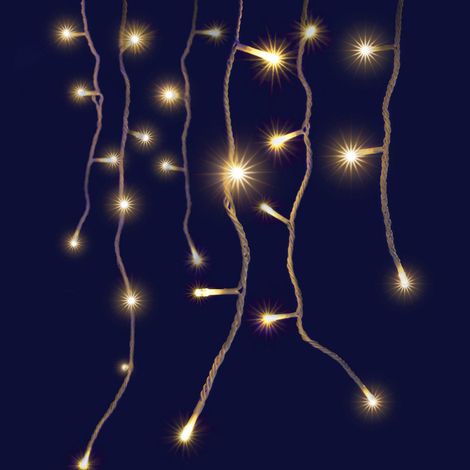 Guirlande led stalactite connectable 8m blanc chaud (1/5)