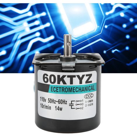 AC-Synchronmotor XD60KTYZ, 14W Permanentmagnet-Langsamläufermotor, bidirektionaler Mikromotor steuerbar mit hohem Drehmoment und niedriger Drehzahl, 10 U/min Mittelwelle, AC110V. (1/5)