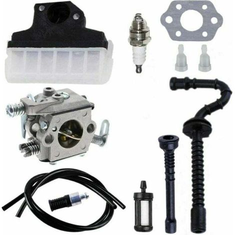 Carburateur + Filtre à air + Bougie d’Allumage + Tuyau d’Essence/d’Huile pour Tronçonneuse STIHL 021 023 025 MS210 MS230 MS250 Carburateur (1/5)