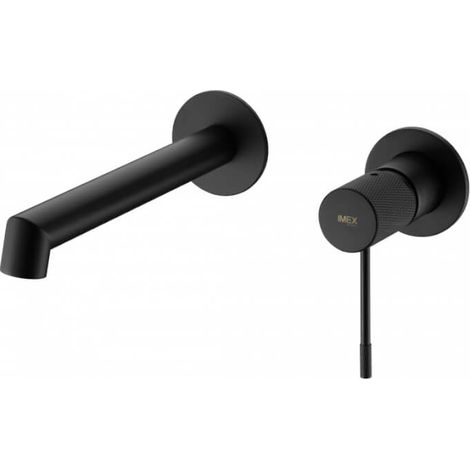 IMEX GLD038/NG LINE Grifo de Lavabo Empotrado Negro Mate - ref: GLD038/NG (1/5)