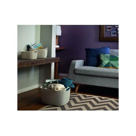 Cesta de almacenamiento Curver plástico resistente 19 litros 38,5 x 28,5 cm