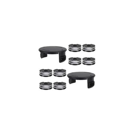 Bobine Fil pour Coupe Bordure Compatible avec Parkside 13600210 + 2 Couvercle Piece Detachee pour Parkside Bobine de Fil Pièces Détachées pour LIDL PRTA 20-Li C3 A1B2 PRT 550 A1 A3 PRT 300 A1 - Crezuo