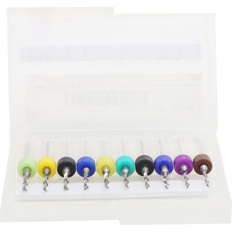 Mèches en carbure cémenté de 1.6 à 2.05mm, 10 pièces, Circuit imprimé à tige droite (1/5)