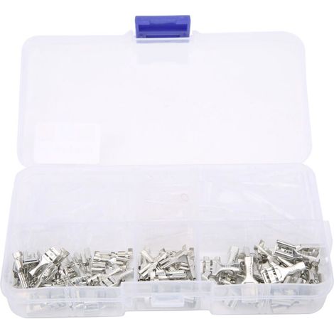 150 Pcs 2.8/4.8/6.3mm Insulated Crimp Terminals Assortment Kit of Electrical Wire Connectors