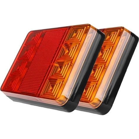 Générique Feu arrière de voiture Voiture pour camion LED feux pour arrière 12V feux pour arrière étanche feu pour arrière pièces d'avertissement pour remorque caravanes DC(4pcs) (1/5)