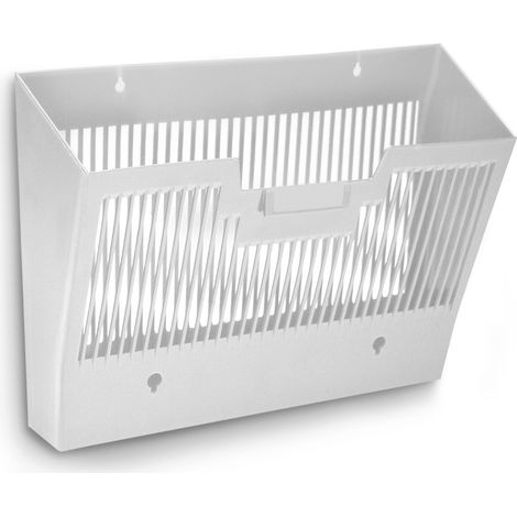 Corbeille murale Trieur Porte documents et Courrier A4 et 24x32 cm Rangement Dossiers Organiseur de bureau Grande Capacité Gris (1/4)