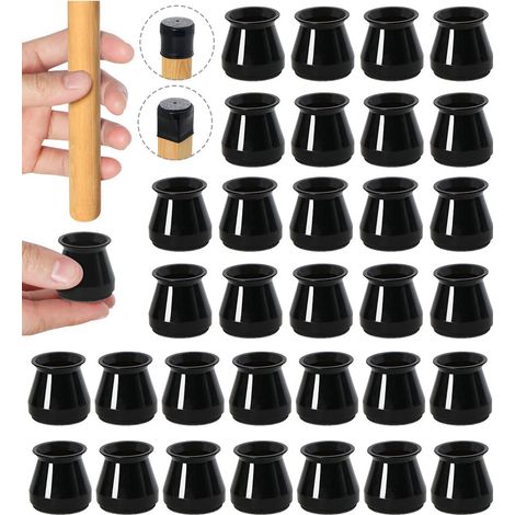 Lot de 20 chaussettes antidérapantes et extensibles pour pieds de chaise
