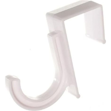 One Stop DIY The Shopfitting Shop Patère de porte en plastique Blanc Petit format