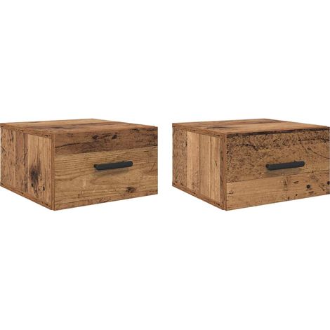 Maison Exclusive - Nachttisch 2 pcs Altholz 35 x 35 x 20 cm Holzw