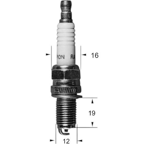 Bougie RA4CHX Ø12mm Culot: 19mm - Equivalence DCPR8EKC