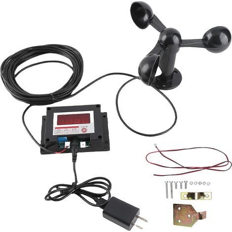 Anémomètre à tour à 3 pales avec alarme intelligente, anémomètre intelligent de haute précision pour une mesure précise. (1/5)