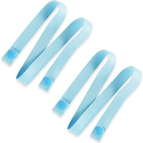 4 attaches porte-couvre-visage avec bouton pression, lanière anti-perte pour masque, accessoire de maintien cervical, prévention de chute, lot de 4. (1/5)