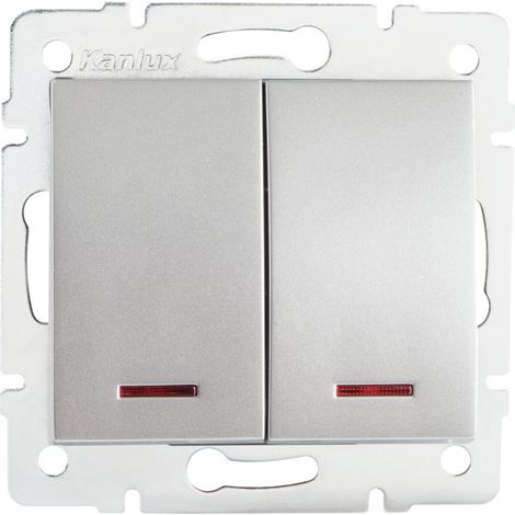 Kanlux LOGI interruttore doppio per lampadario LED argento (1/2)