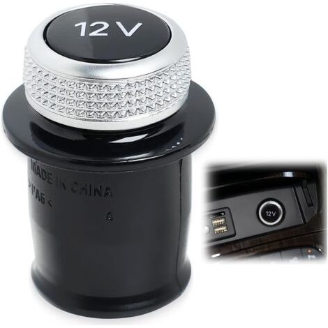 Cappuccio universale per accendisigari da 12 V, spina per presa di corrente auto per prevenire scosse elettriche 4H0919311 8W0919311 per A3 A4 A6 A7 A8 Q3 Nero (1/5)