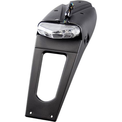 Bavette arrière support de plaque avec feu arrière transparent à (1/5)