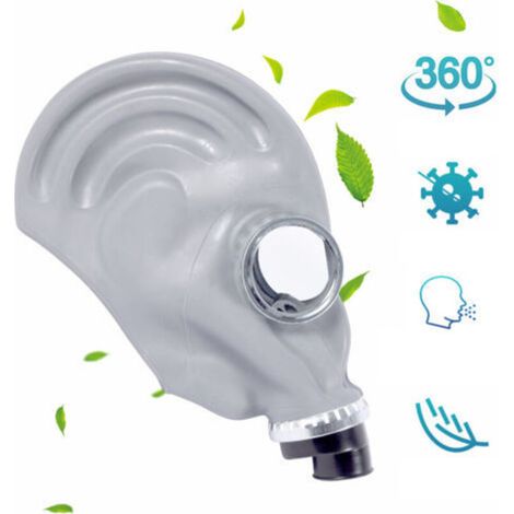 Masque Facial Industriel en Caoutchouc avec Filtration Auto-amorçante for La Protection Contre La Peinture Au Pistolet(1pc Mask) (1/2)