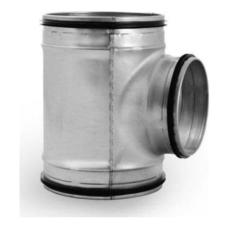 Té de ventilation Alnor TPCL 250 mm argenté acier galvanisé