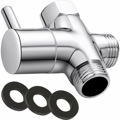 Ensemble de douchette à main en laiton massif avec robinet 3 voies G1/2 et accessoires universels