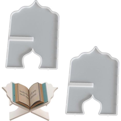 Moule en résine époxy, lot de 2 moules en silicone pour loisirs créatifs, supports de lecture, porte-recettes et objets déco artisanaux