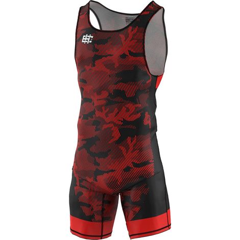 Havoc Wrestling-Anzug für Herren, Größe L, Rot