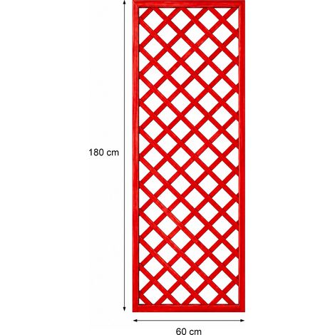 Pannello Grigliato Legno Pino Impregnato Giardino Balcone Terrazza Supporto Piante Rampicanti Decorazione Privacy Outdoor 60 x 180 Cm Legno Scuro