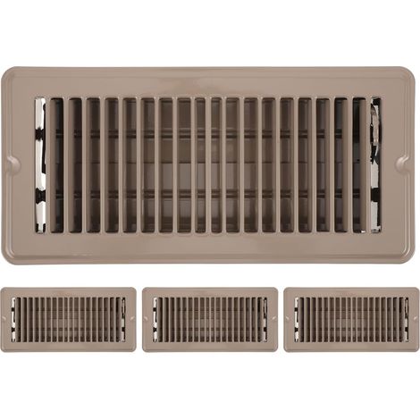 Grilles D'aération au Sol 4 Pièces 4x10 Pouces en Métal pour Maison (1/5)