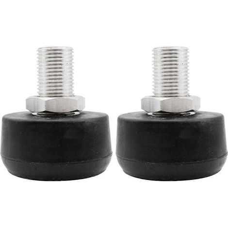 Embouts de patins à roulettes en caoutchouc, pièces de rechange pour chaussures de patinage, 2 pièces, forme ronde, noirs, puissance de freinage (1/5)