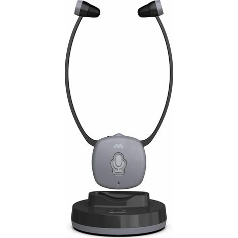 Meliconi 497339 cuffia e auricolare Wireless Stetoscopiche TV Base di ricarica Nero, Grigio (1/4)